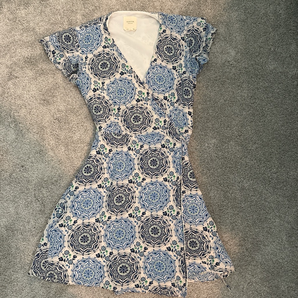 Harper Heritage Patterned Wrap Dress